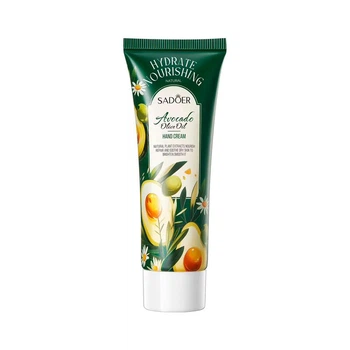 Крем для рук с экстрактом авокадо и оливковым маслом Sadoer Avocado Olive Oil Hand Creme. 80 г (6942349733666)
