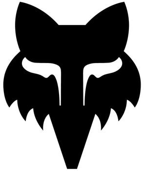 Наклейка Fox Head 4 дюйми чёрная