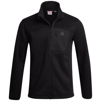 Чоловіча флісова куртка Reebok Textured Fleece Чорна (Розмір XXL)