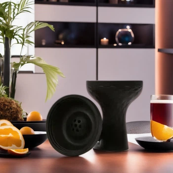 Чаша для кальяна силиконовая внешняя с бортом под калауд Classic Универсальная чаша классическая черная 4506963