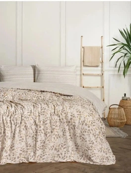 Фланелева постільна білизна Cotton Box Flanel Roof Yesil полуторний
