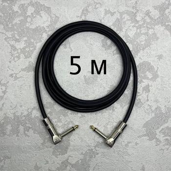 Інструментальний кабель Jack 6.3 (1/4) кутовий-кутовий 5 метрів (без пружини)