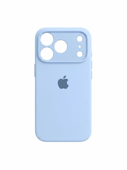Чехол для iPhone 18 Pro силиконовый Soft-touch Silicone Case Full Size with Frame (AA) Light Blue