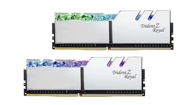 Оперативная память DDR4 32 Gb (3200 MHz) (Kit 16 Gb x 2) G.SKILL Trident Z RGB Royal Silver (F4-3200C16D-32GTRS)