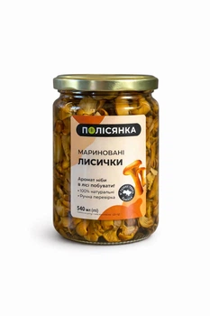 Мариновоні гриби Лисчики Полісянка 540 мл