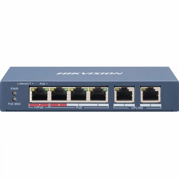 Коммутатор сетевой Hikvision DS-3E0106HP-E (357624)