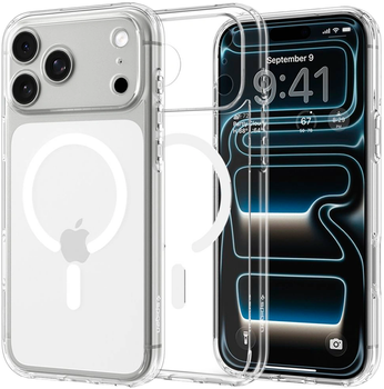 Etui plecki Spigen Ultra Hybrid MagSafe Case do Apple iPhone 18 Pro Max / 17 Pro Max Transparent/White (8800337252446)