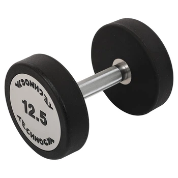 Гантель цельная 12,5кг профессиональная с полиуретановым покрытием для фитнеса Technogym 1834-12,5 1шт