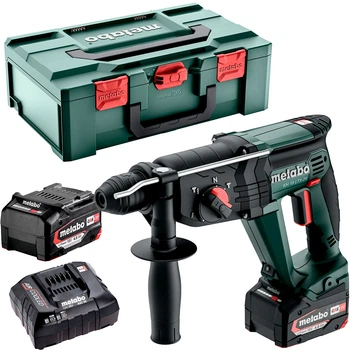 Акумуляторний перфоратор Metabo KH 18 LTX 24, 2x4.0 Ah, ASC 55, кейс MetaBox 145 L