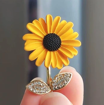 Брошка Подсолнух - патриотическая 035 ISTA Lampwork