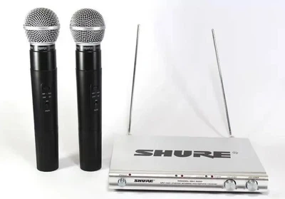 Радіосистема Shurei SH500 бездротові мікрофони 2 шт для караоке вокалу концертів свят презентацій радіомікрофони з базою аналогова система 550-580 МГц кардіоїдні динамічні мікрофони придушення перешкод стабільний сигнал до 60 м