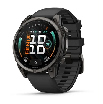 Смарт-часы GARMIN Fenix 9 47mm Carbon Gray DLC Titanium with Black Silicone Band (010-04762-10/11)