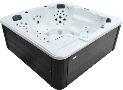 Гідромасажний СПА-басейн Aquajoy Borneo 230×230×96 см на 6 осіб, 117 масажних форсунок, Bluetooth, LED