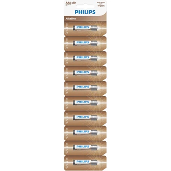 Батарейка Philips Entry Alkaline лужна AАА стричка, 10 шт