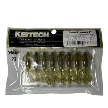 Силикон Keitech Crazy Flapper 2" #401 Green PumpkinPP.Chart (8 шт/уп),1551.05.70