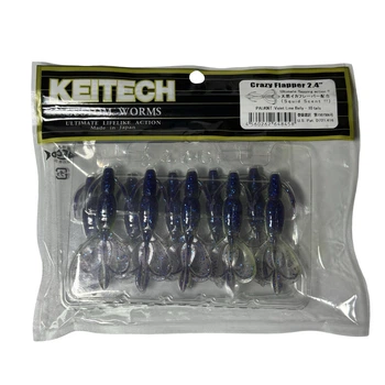 Силікон Keitech Crazy Flapper 2.4" PAL#06 Violet Lime Berry (10 шт/уп),1551.14.49