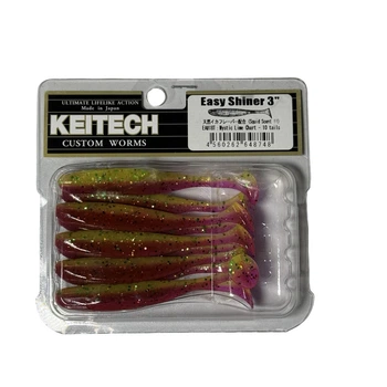 Силікон Keitech Easy Shiner 3" EA#18 mystic lime chart (10 шт/уп),1551.13.02