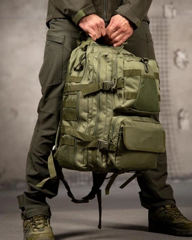 Тактичний штурмовий рюкзак MX Олива MOLLE для туризму та міського використання поліестер