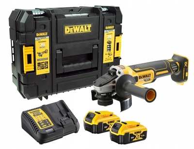 Акумуляторна болгарка DeWalt DCG405P2, 2x5.0 Ah, з/п, кейс TSTAK
