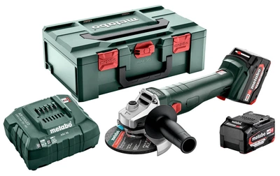 Акумуляторна болгарка Metabo W 18 7-125, 2x4.0Ah, з/п, в metaBOX 165 L