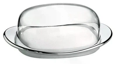 Масленка Guzzini Everyday Прозрачная стеклянная овальная 20х12.3х7.5 см (163-135-22420092)