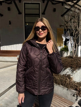 Женская куртка молодежная демисезонная UF-Fashion KS-KL шоколадный L