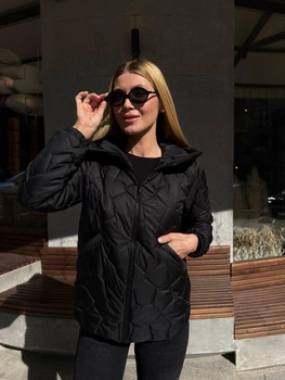 Женская молодежная демисезонная куртка UF-Fashion KS-KL черный XL
