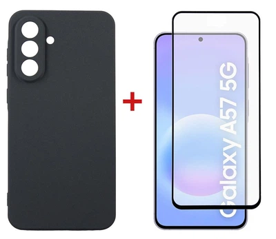 Комплект Панель Carbon+Скло DENGOS для Samsung Galaxy A57 Black (DG-KM-195)