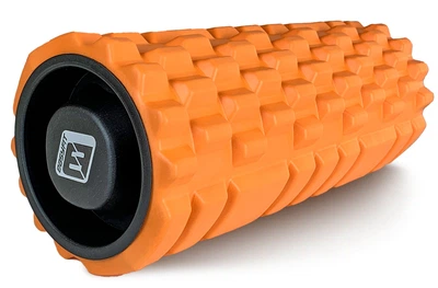 Ролик для масажу EasyFit EVA помаранчевий 33×14 см для масажу спини йоги та реабілітації (EF-2020a-OR)