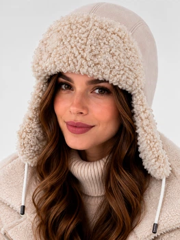 Шапка жіноча VILSS Inverno Cashmere Ram VLU-2502-06-03 55-58 Льон/Світло-бежевий