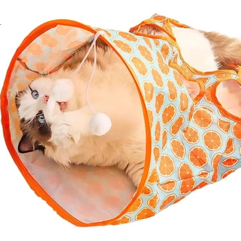 Игрушка для кошек Huanchongwang, кошачий туннель, мешок с радужными алмазными отверстиями, лабиринт, развлекательное устройство, средство от скуки, для кошек и котят