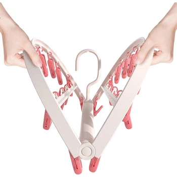 Вішалка Grace 38 Clip Hanger, складна сушарка, барвиста, багатофункціональна вішалка для дорослих та дітей, вішалка для спідньої білизни та шкарпеток