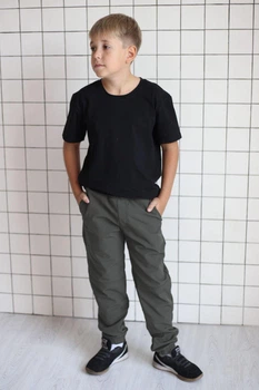 Джоггеры для мальчика на флисе графит WarmS Fashion Relax fit, СмаилТайм SmileTime, рост 140 (ZJ32-02-15)