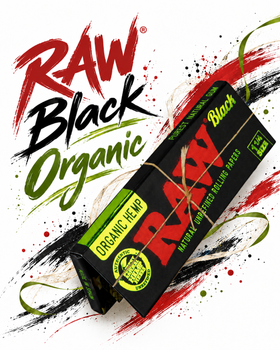 Бумага для самокруток RAW Black Organic 1¼" Hemp 50 листов Рав Блэк Органик Испания