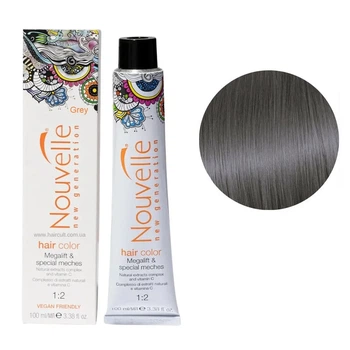 Перманентна фарба для волосся Nouvelle Permanent Hair Color Grey (Попеляста) 100 мл