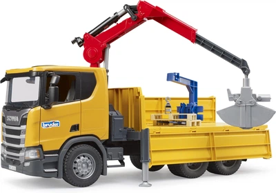 Іграшка вантажівка Bruder Scania Super 560R жовта з краном-маніпулятором (03551)