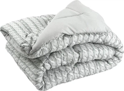 Одеяло Руно Grey Braid зимнее полуторное 140×205 см с антиаллергенным волокном (Р321.52_Grey Braid)