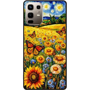 Силиконовый чехол бампер Candy для Infinix Note 50 Pro Plus 5G (X6856) с картинкой Бабочки Мотыльки