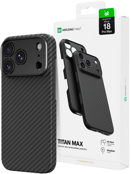 Панель AmazingThing Titan Max Lens Case MagSafe для Apple iPhone 18 Pro Max Black (4896238102328)