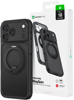 Etui AmazingThing Titan Pro Spin Lens Case MagSafe do Apple iPhone 18 Pro Max Black (4896238101871)