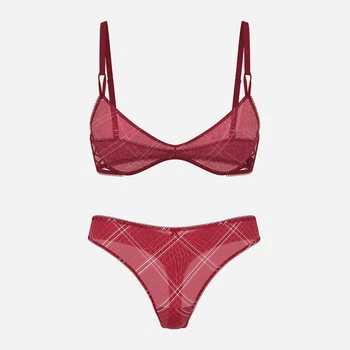 Комплект женского белья (бюстгальтер + трусики-танга) Victoria's Secret 553446852 38D/XL Красный (1159864238)