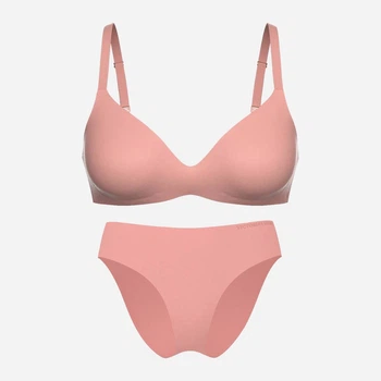 Комплект женского белья (бюстгальтер + трусики-слипы) Victoria's Secret 337804540 36C/L Розовый (1162341870)