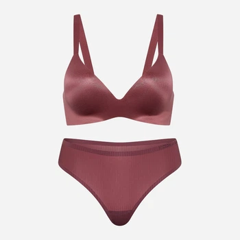 Комплект женского белья (бюстгальтер + трусики-танга) Victoria's Secret 888767169 44D/2XL Розовый (1160274673)