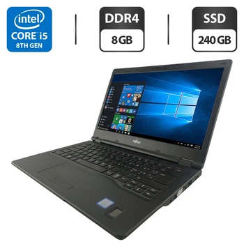 Ноутбук Fujitsu LifeBook E549 / 14" (1920x1080) IPS / Intel Core i5-8265U (4 (8) ядра по 1.6 - 3.9 GHz) / 8 GB DDR4 / 240 GB SSD / Intel UHD Graphics / WebCam б/у