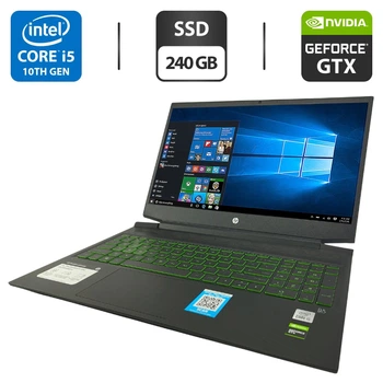 Игровой ноутбук HP Pavilion Gaming 16-a0032dx / 16.1" (1920x1080) IPS / Intel Core i5-10300H (4 (8) ядра по 2.5 - 4.5 GHz) / 16 GB DDR4 / 240 GB SSD / nVidia GeForce GTX 1660 Ti, 6 GB GDDR6, 192-bit / WebCam б/у