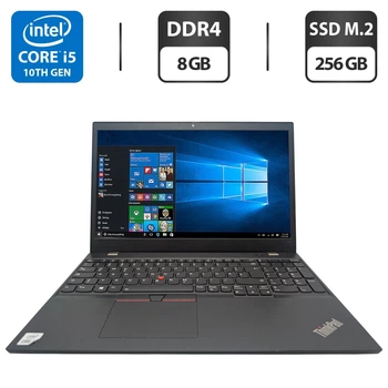 Ультрабук Lenovo ThinkPad L15 Gen 1 / 15.6" (1920x1080) IPS / Intel Core i5-10210U (4 (8) ядра по 1.6 - 4.2 GHz) / 8 GB DDR4 / 256 GB SSD M.2 / Intel UHD Graphics / WebCam б/у