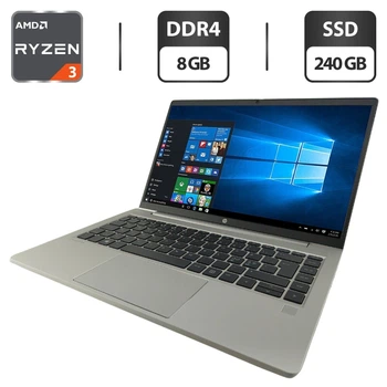 Ультрабук HP ProBook 445 G8 / 14" (1920x1080) IPS / AMD Ryzen 3 5400U (4 (8) ядра по 2.6 - 4.0 GHz) / 8 GB DDR4 / 240 GB SSD / AMD Radeon Graphics / WebCam б/в