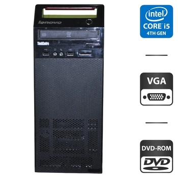 Компьютер Lenovo ThinkCentre E73 Tower / Intel Core i5-4460S (4 ядра по 2.9 - 3.4 GHz) / 8 GB DDR3 / 500 GB HDD / Intel HD Graphics 4600 / Windows 10 Pro б/у