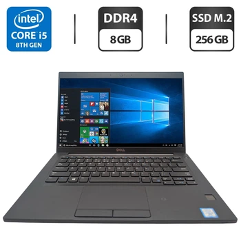 Ультрабук Dell Latitude 7390 / 13.3" (1920x1080) IPS / Intel Core i5-8350U (4 (8) ядра по 1.7 - 3.6 GHz) / 8 GB DDR4 / 256 GB SSD M.2 / Intel UHD Graphics 620 / WebCam / Fingerprint б/у