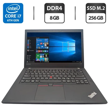 Ноутбук Lenovo ThinkPad T470 / 14" (1920x1080) IPS / Intel Core i7-6600U (2 (4) ядра по 2.6 - 3.4 GHz) / 8 GB DDR4 / 256 GB SSD M.2 / Intel HD Graphics 520 / WebCam б/у